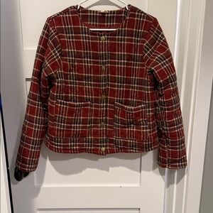 Hem and Thread-Plaid Jacket